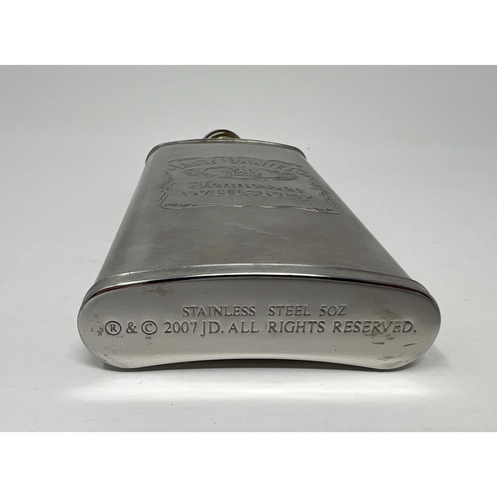 Jack Daniels Tennessee Whiskey Old No. 7 Hip Flask Stainless Steel 5oz - Picture 7 of 8